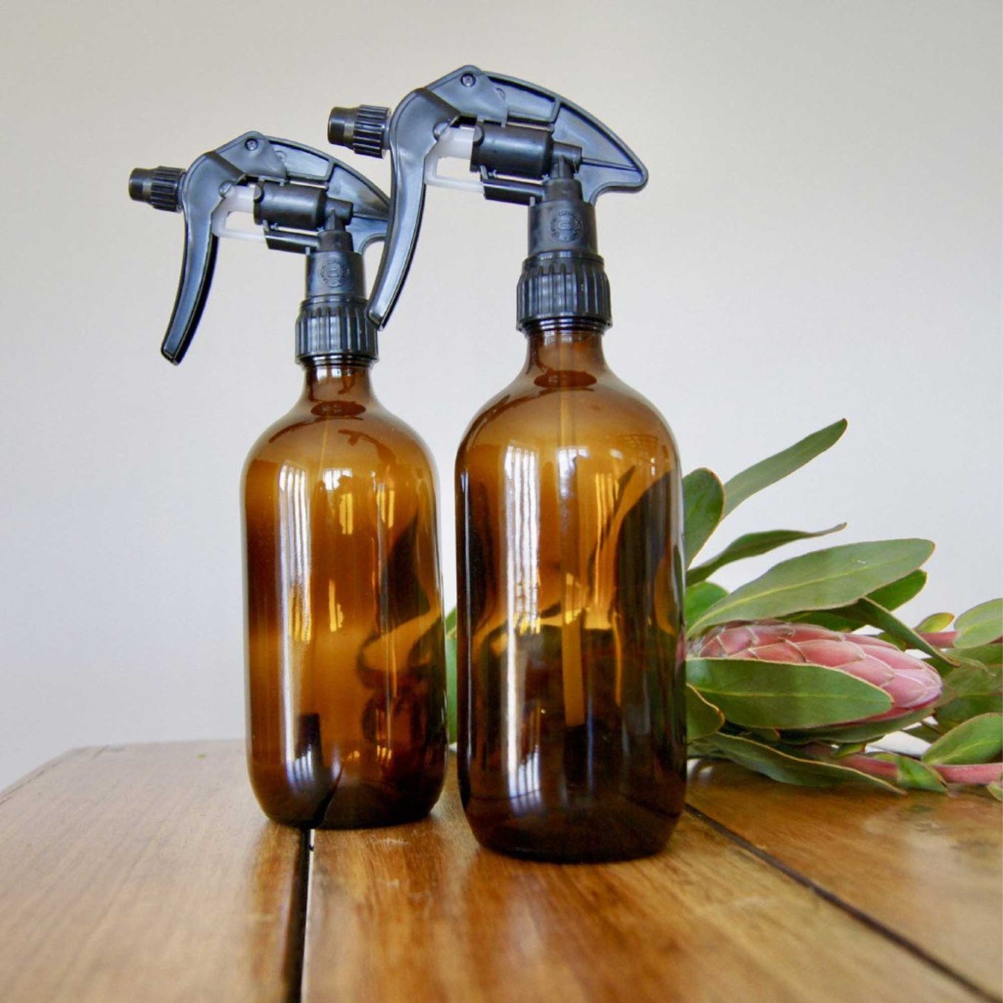 5x 500ml Amber Glass Spray Bottle + Trigger - Refillable Oil Dispenser-3