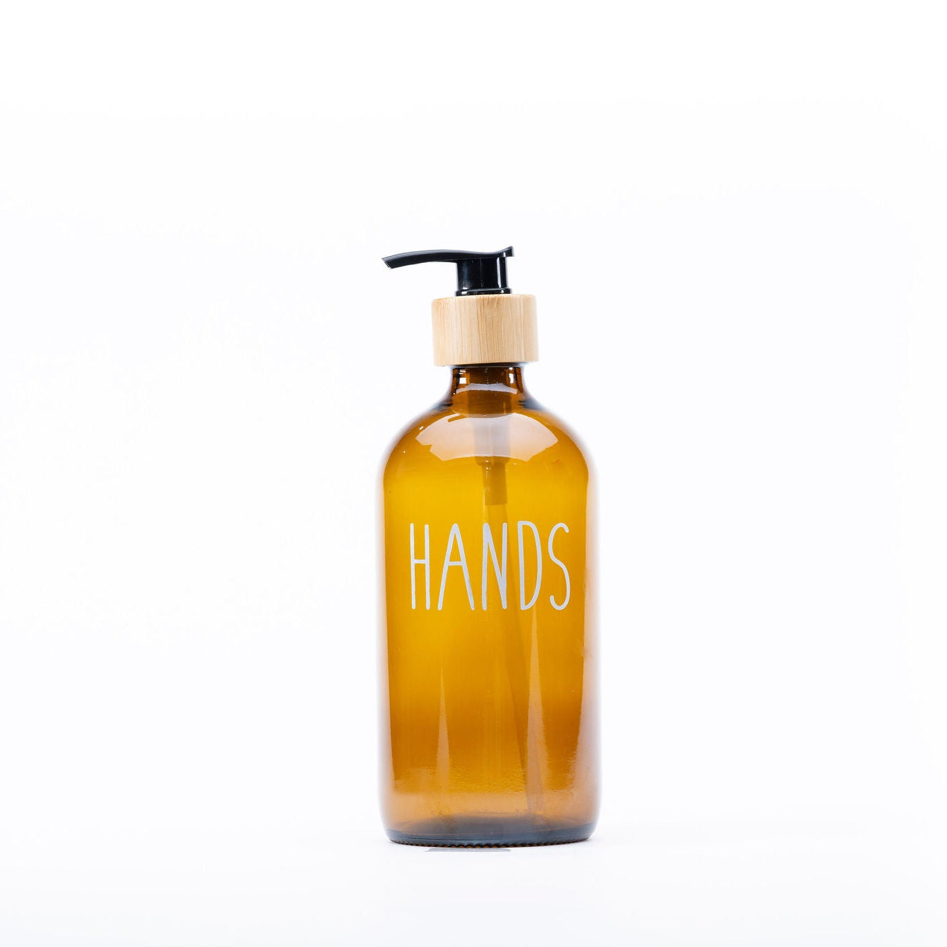 Brown Glass Pump Bottle – 500 ml Refillable Dispenser-2