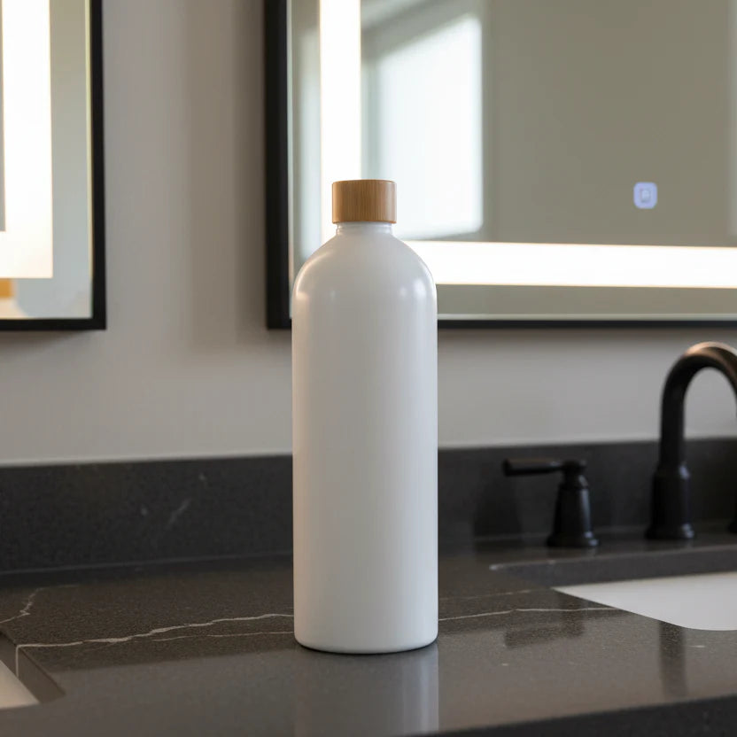 White Screw Top Bottle – 1 L Refillable Storage-0