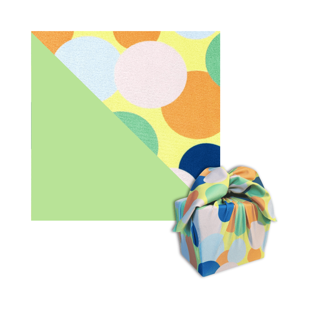 Set of 3 (S, L, XL) Reusable Cloth Furoshiki Gift Wrap | Polka Dot & Deep Blue-1
