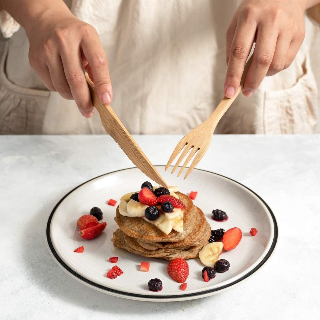 Bamboo Cutlery Set (Red Bag)
