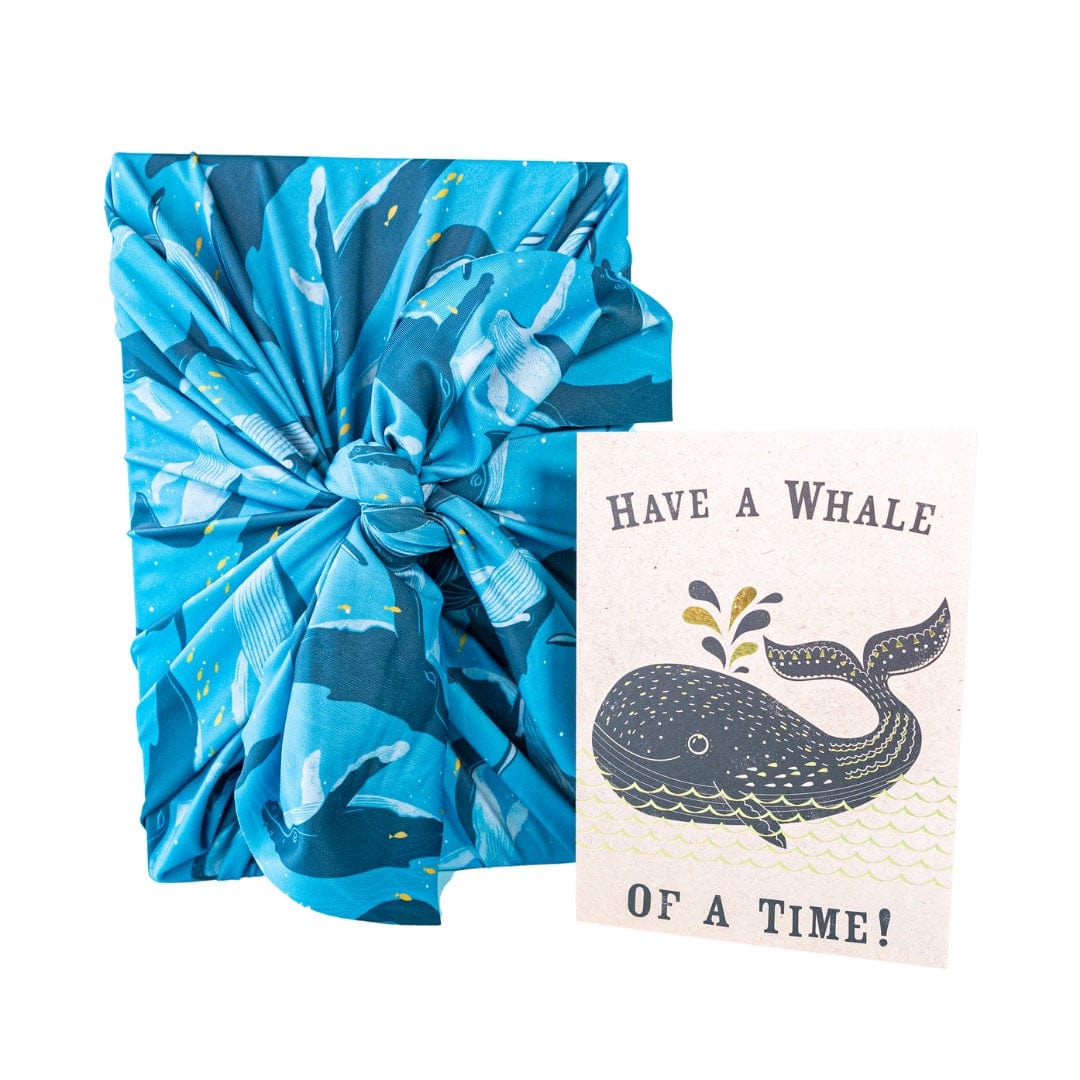 Assorted Set of 5 Reusable Cloth Furoshiki Gift Wrap | Ocean Conservation Collection-4
